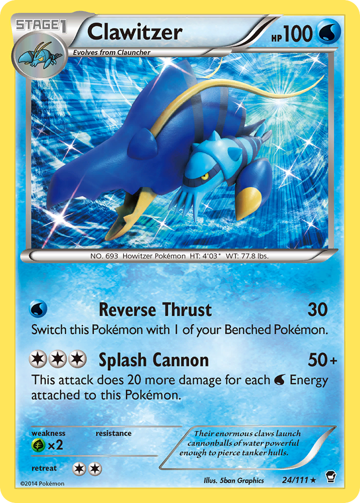 Clawitzer (24/111) [XY: Furious Fists] | Black Swamp Games