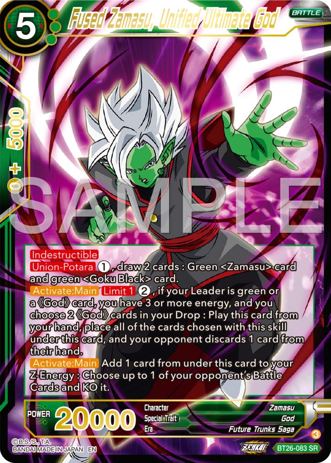 Fused Zamasu, Unified Ultimate God (BT26-083) [Ultimate Advent] | Black Swamp Games