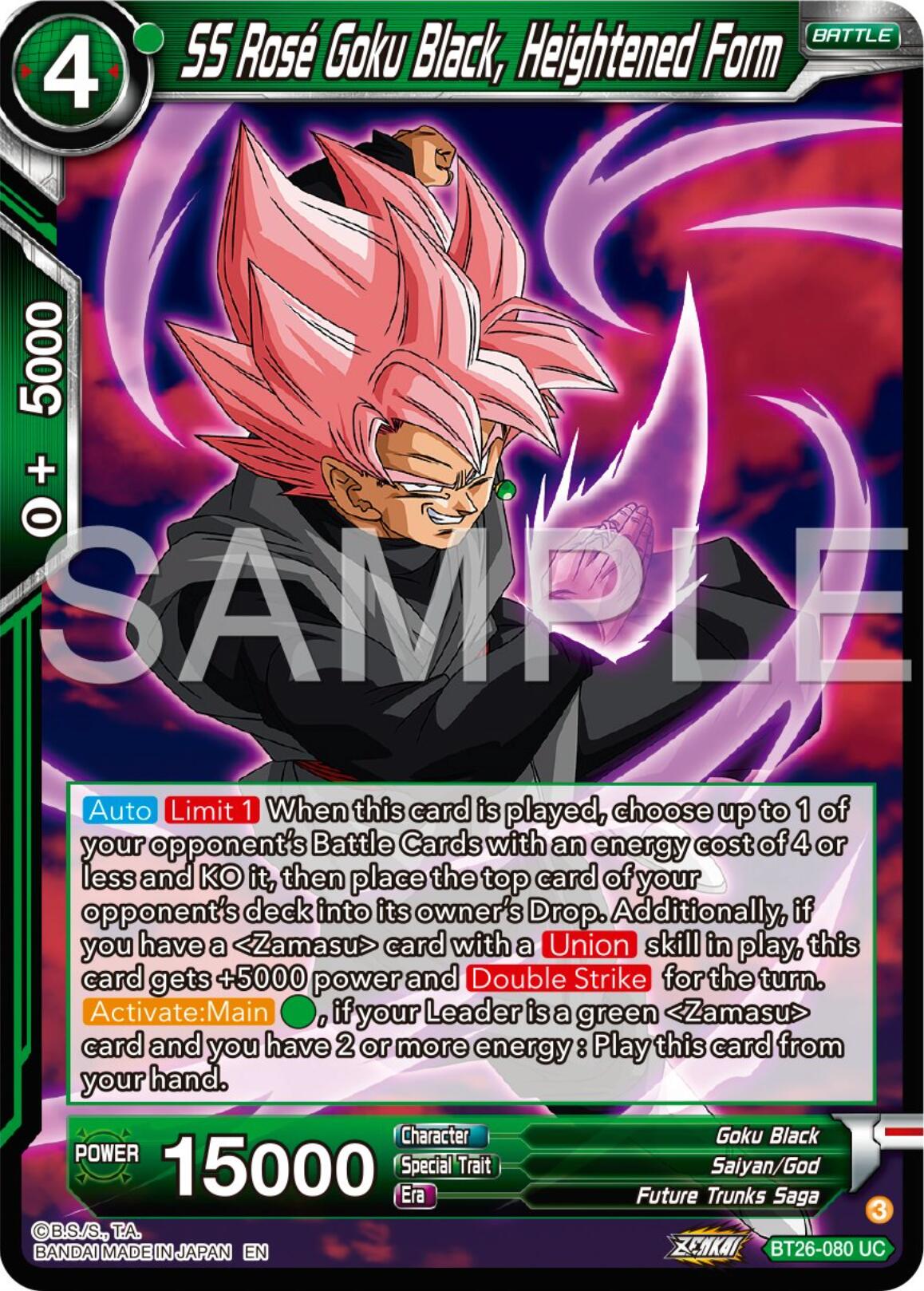 SS Rose Goku Black, Heightened Form (BT26-080) [Ultimate Advent] | Black Swamp Games