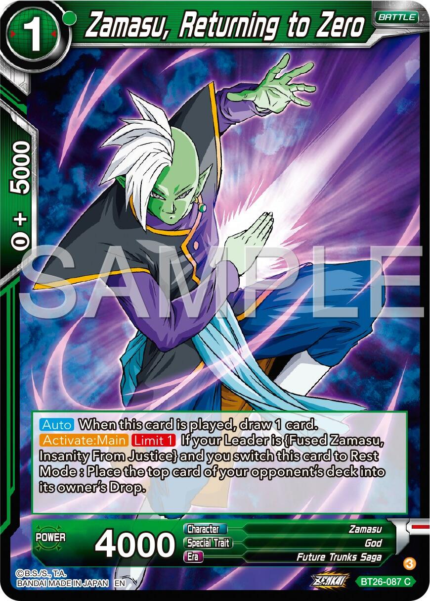 Zamasu, Returning to Zero (BT26-087) [Ultimate Advent] | Black Swamp Games