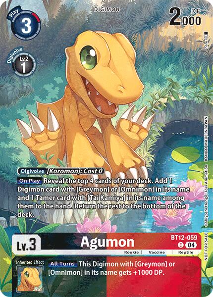 Agumon [BT12-059] - BT12-059 (Legend Pack 2024) [Across Time] | Black Swamp Games