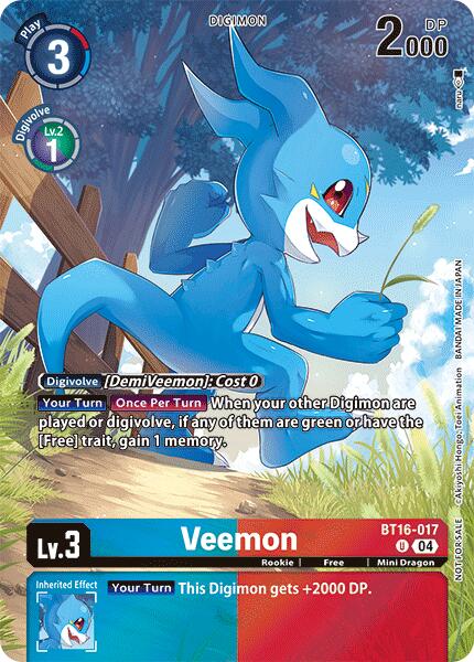 Veemon [BT16-017] (Legend Pack 2024) [Beginning Observer] | Black Swamp Games