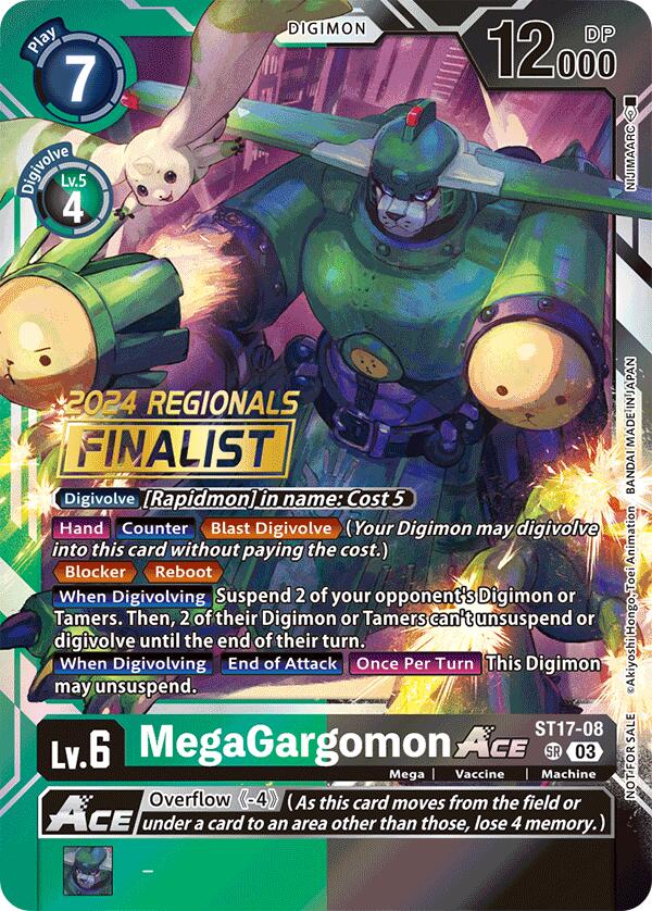 MegaGargomon ACE [ST17-08] (2024 Regionals Finalist) [Starter Deck: Double Typhoon Advanced Deck Set] | Black Swamp Games