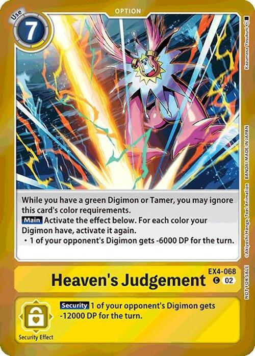 Heaven's Judgement [EX4-068] (Event Pack 7) [Alternative Being Booster] | Black Swamp Games