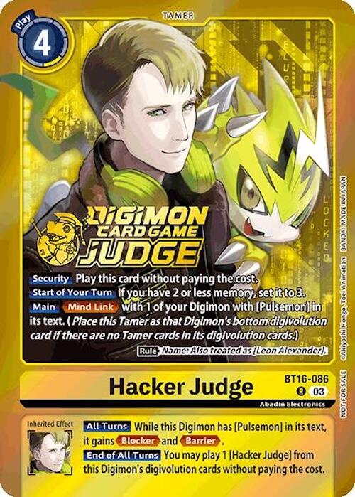 Hacker Judge [BT16-086] (Judge Pack 6) [Beginning Observer] | Black Swamp Games