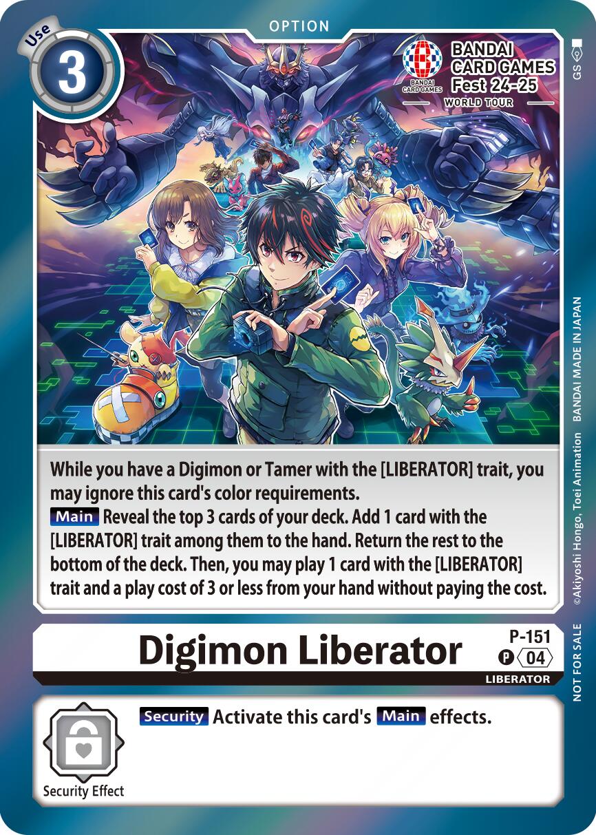 Digimon Liberator [P-151] - P-151 (BANDAI Card Games Fest 24-25 World Tour) [Promotional Cards] | Black Swamp Games