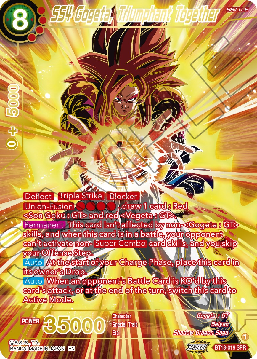 SS4 Gogeta, Triumphant Together (SPR) (BT18-019) [Dawn of the Z-Legends] | Black Swamp Games