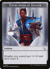 Treasure (20) // Teferi Akosa of Zhalfir Emblem Double-Sided Token [March of the Machine Tokens] | Black Swamp Games