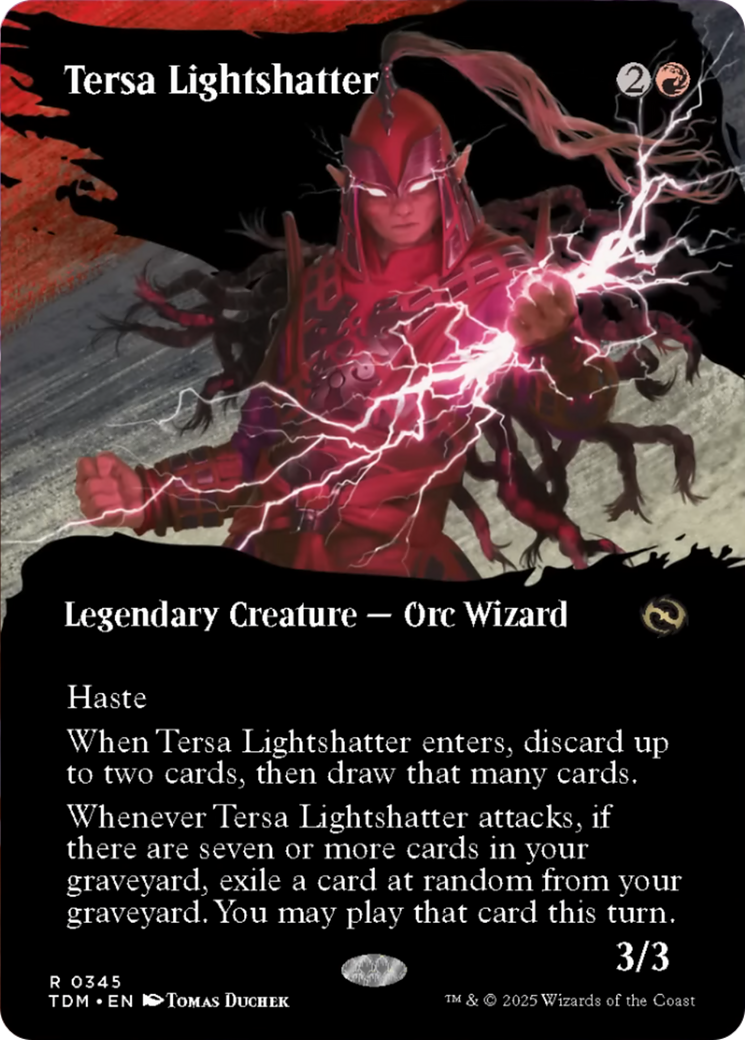 Tersa Lightshatter (Borderless) [Tarkir: Dragonstorm] | Black Swamp Games