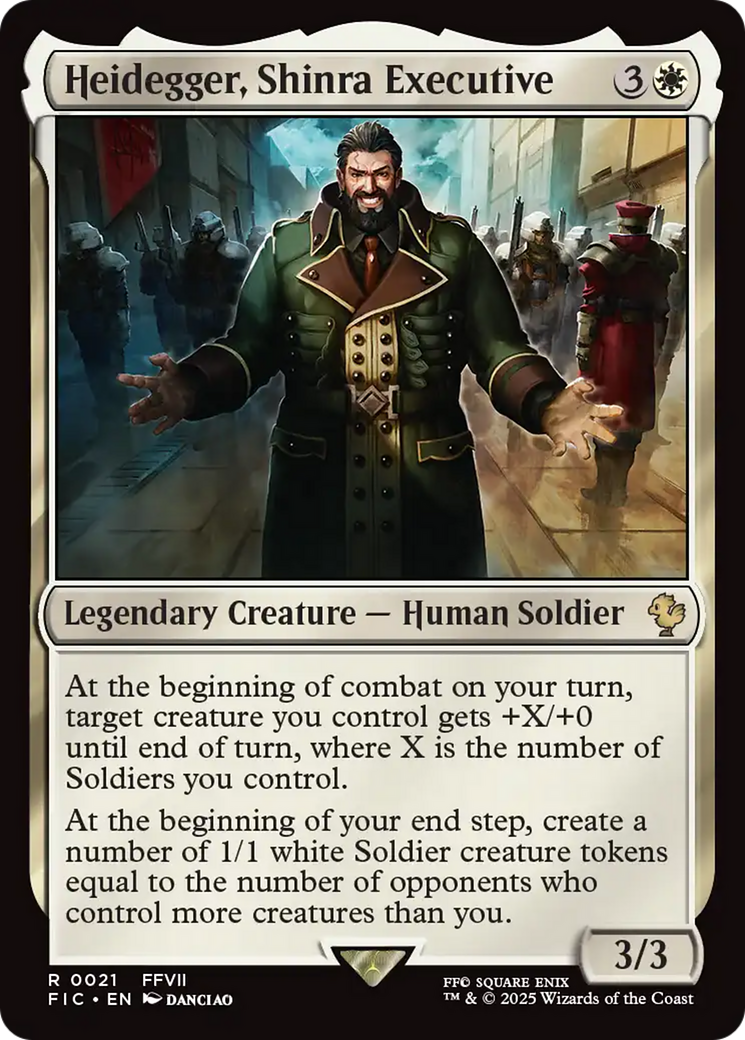 Heidegger, Shinra Executive [FINAL FANTASY Commander] | Black Swamp Games