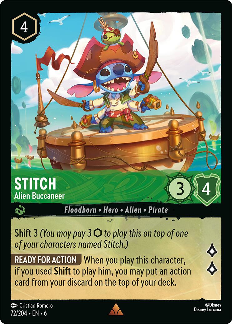 Stitch - Alien Buccaneer (72/204) [Azurite Sea] | Black Swamp Games