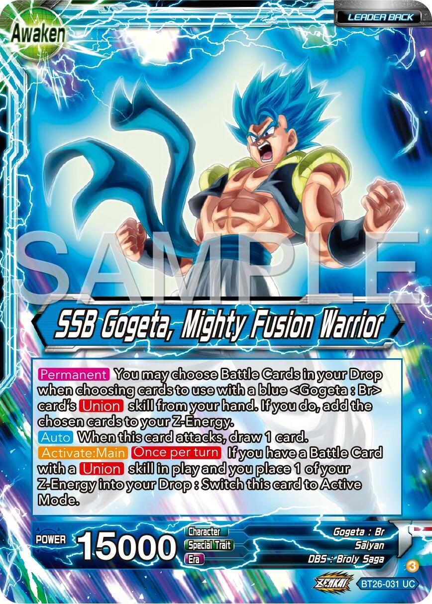 Gogeta // SSB Gogeta, Mighty Fusion Warrior (BT26-031) [Ultimate Advent] | Black Swamp Games