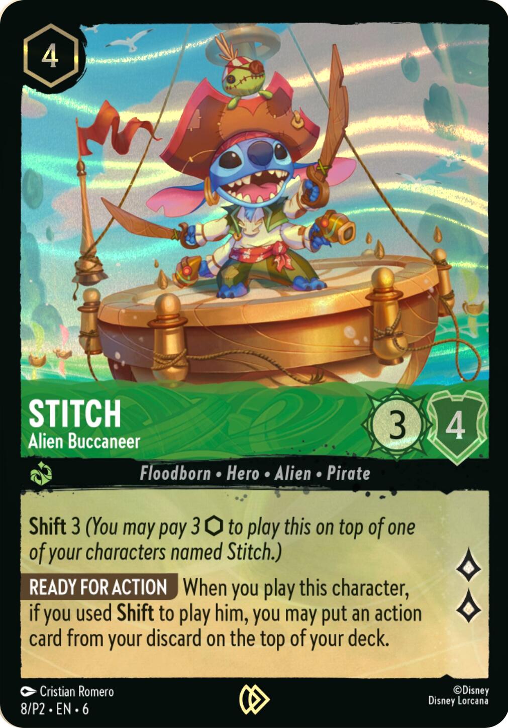Stitch - Alien Buccaneer (Stitch Collector's Gift Set Promo) (8) [Promo Cards] | Black Swamp Games