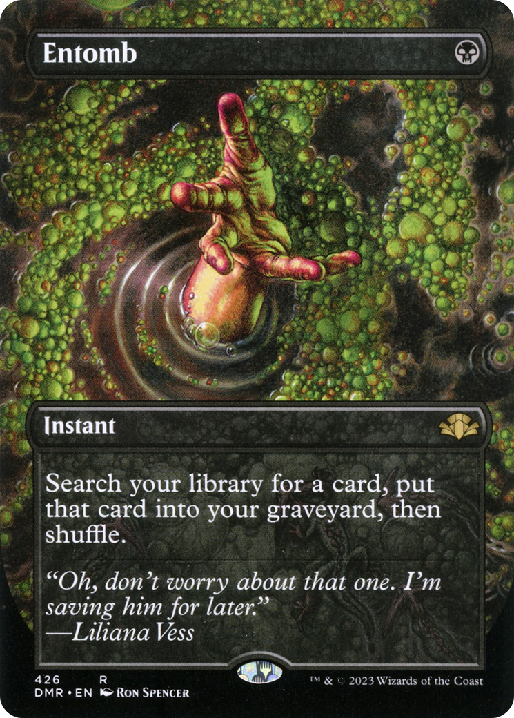 Entomb (Borderless Alternate Art) [Dominaria Remastered] | Black Swamp Games