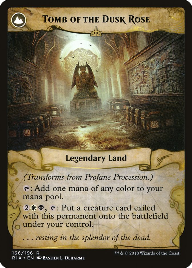 Profane Procession // Tomb of the Dusk Rose [Rivals of Ixalan] | Black Swamp Games