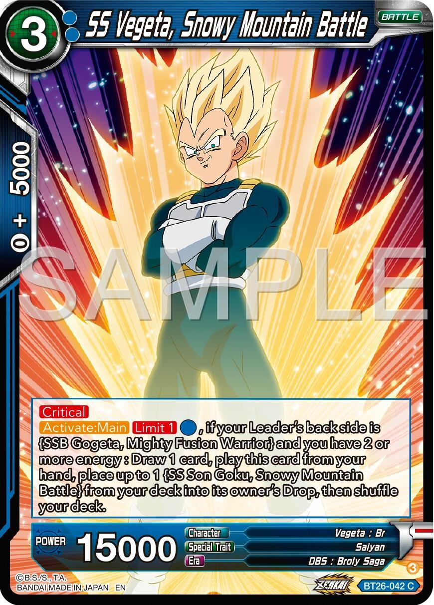 SS Vegeta, Snowy Mountain Battle (BT26-042) [Ultimate Advent] | Black Swamp Games