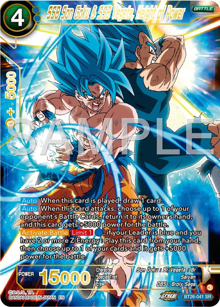 SSB Son Goku & SSB Vegeta, Height of Power (BT26-041) [Ultimate Advent] | Black Swamp Games