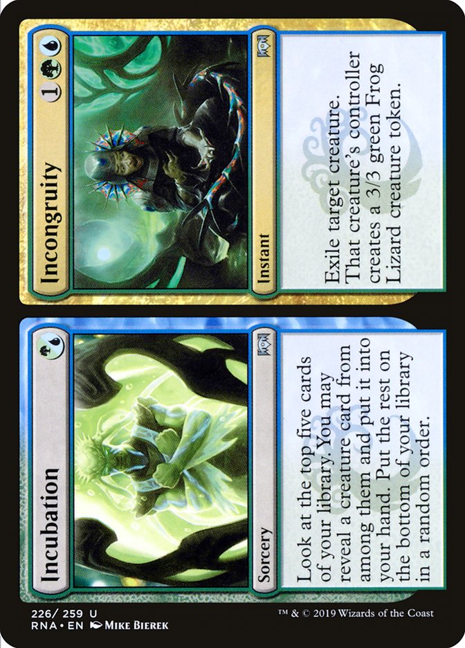 Incubation // Incongruity [Ravnica Allegiance] | Black Swamp Games