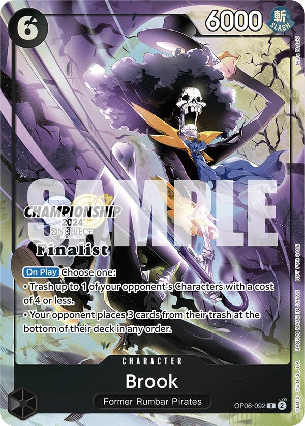 Brook (Championship 2024 Finalist Card Set) [One Piece Promotion Cards] | Black Swamp Games