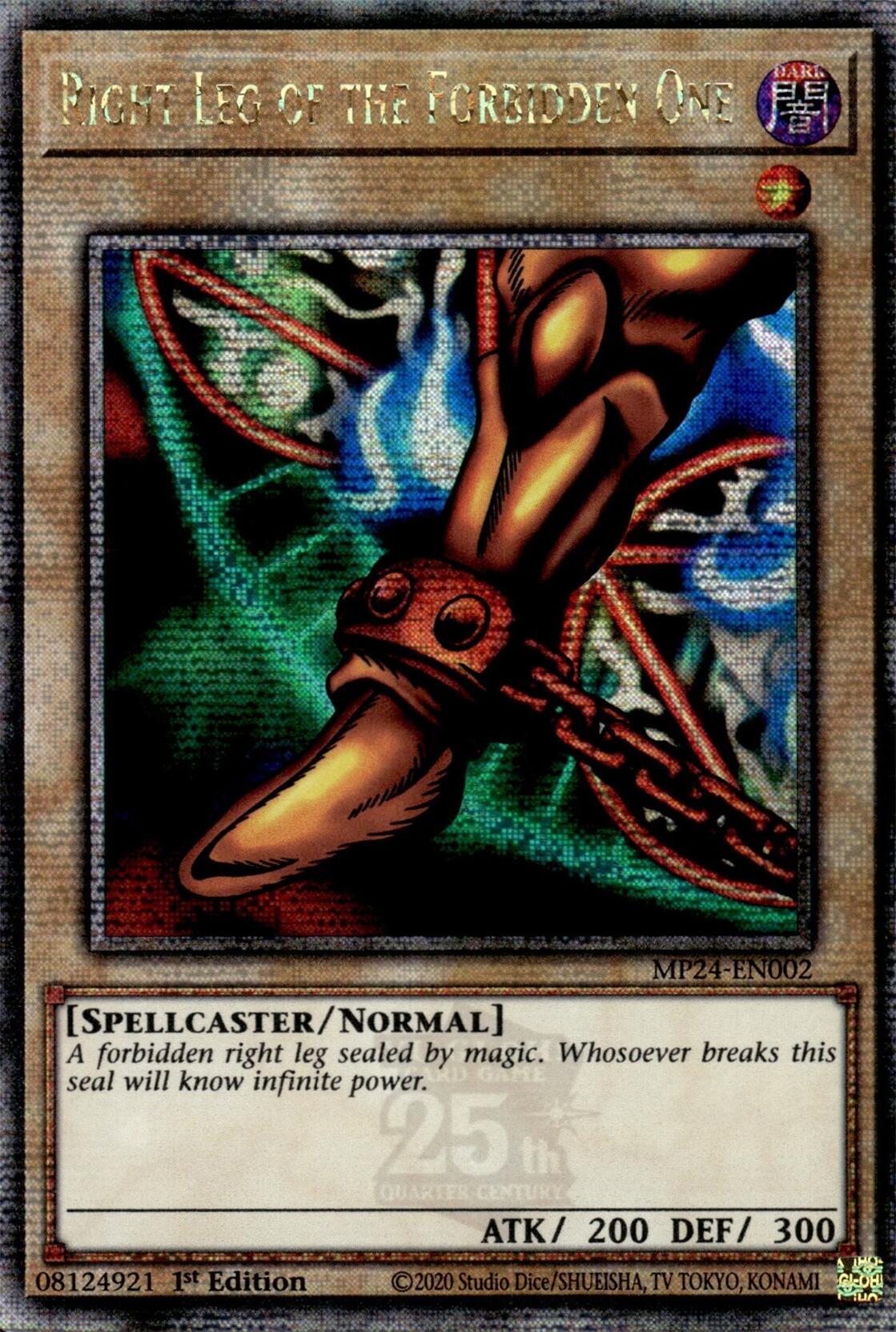 Right Leg of the Forbidden One [MP24-EN002] Quarter Century Secret Rare | Black Swamp Games