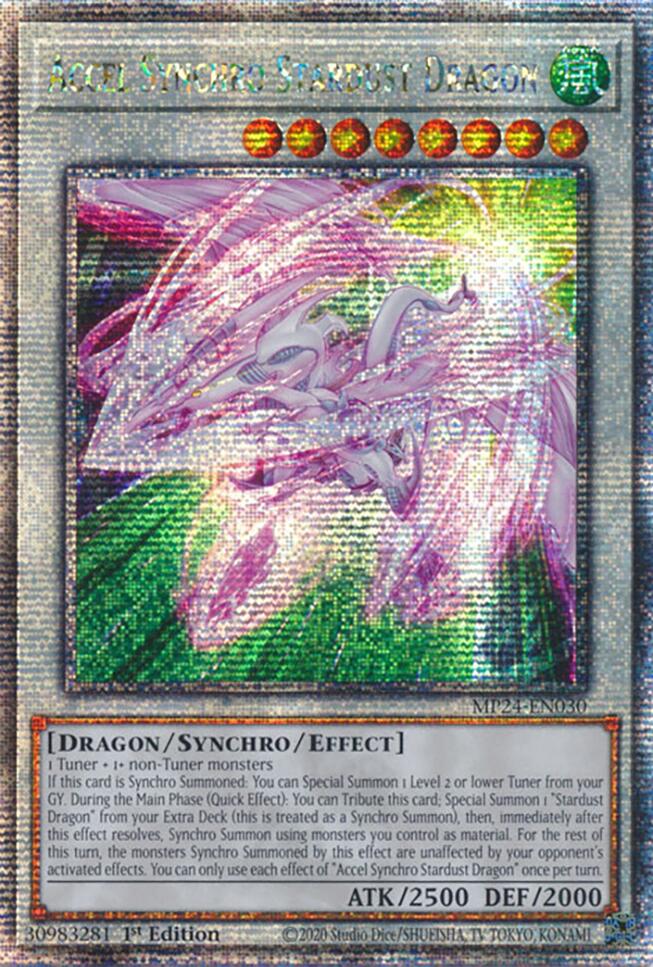 Accel Synchro Stardust Dragon [MP24-EN030] Quarter Century Secret Rare | Black Swamp Games