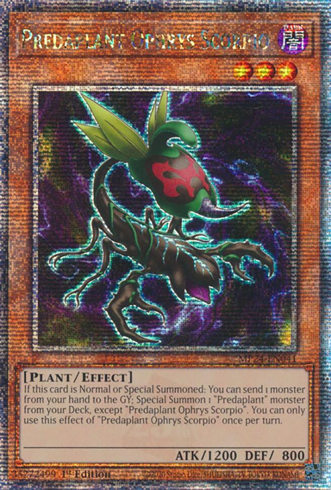 Predaplant Ophrys Scorpio [MP24-EN041] Quarter Century Secret Rare | Black Swamp Games