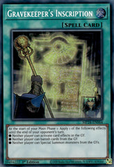 Gravekeeper's Inscription [MP24-EN064] Prismatic Secret Rare | Black Swamp Games