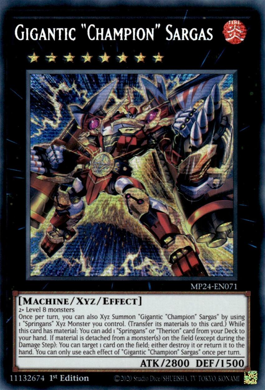 Gigantic "Champion" Sargas [MP24-EN071] Prismatic Secret Rare | Black Swamp Games