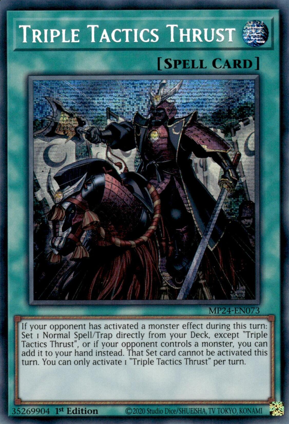 Triple Tactics Thrust [MP24-EN073] Prismatic Secret Rare | Black Swamp Games