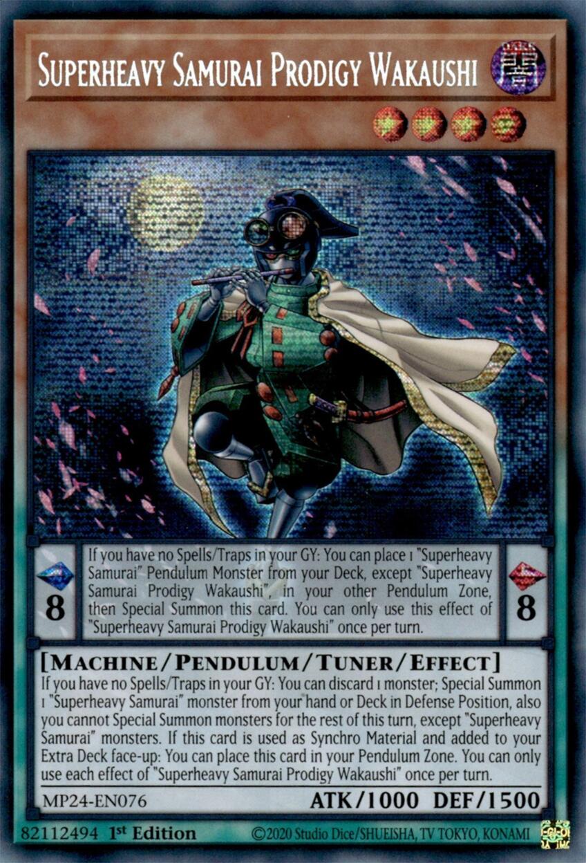 Superheavy Samurai Prodigy Wakaushi [MP24-EN075] Prismatic Secret Rare | Black Swamp Games