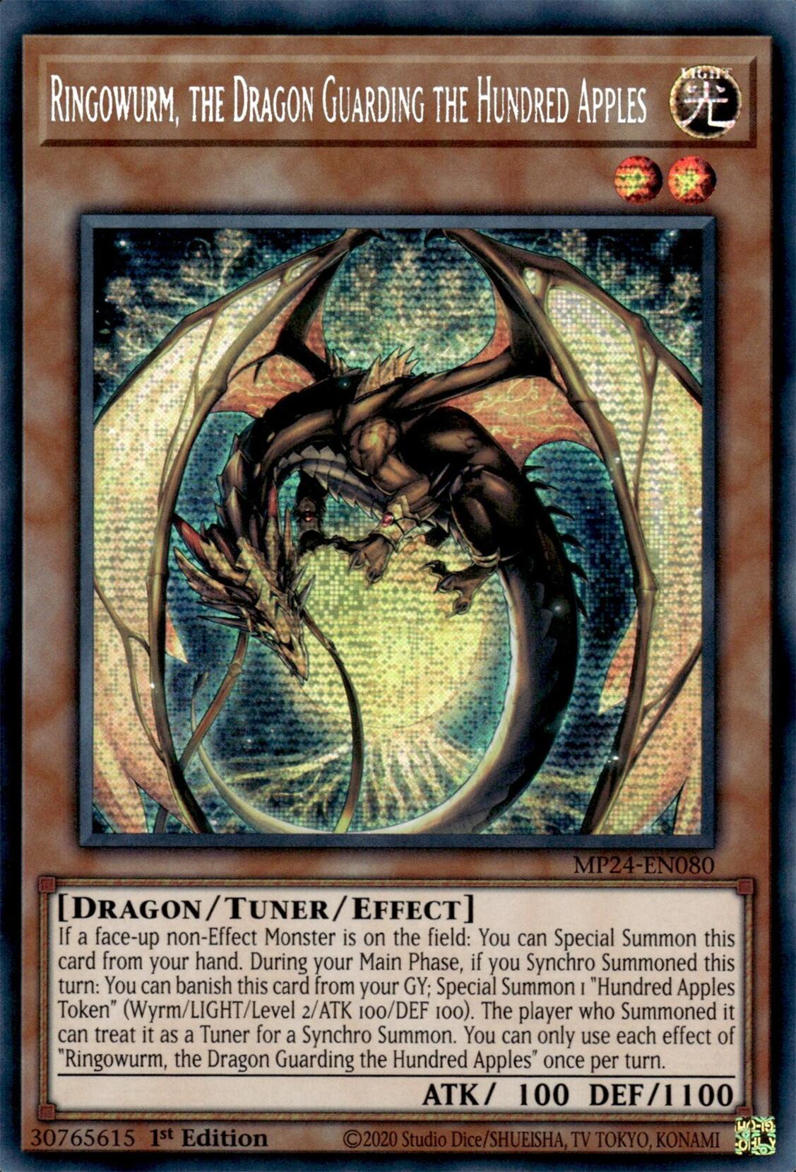 Ringowurm, the Dragon Guarding the Hundred Apples [MP24-EN080] Prismatic Secret Rare | Black Swamp Games