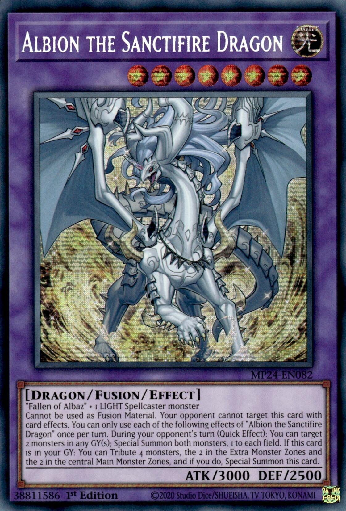 Albion the Sanctifire Dragon [MP24-EN082] Prismatic Secret Rare | Black Swamp Games