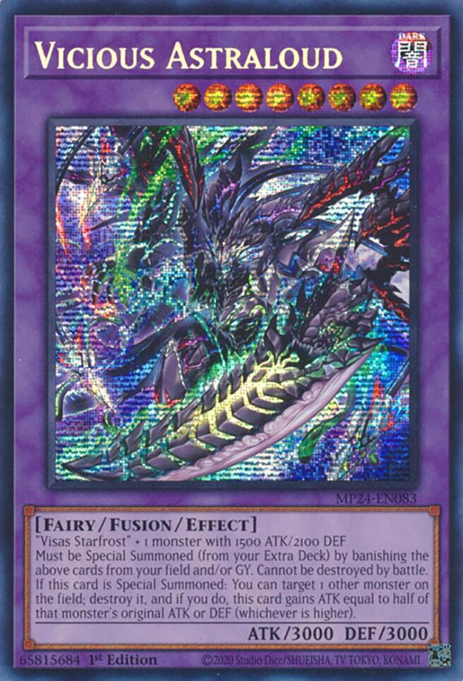 Vicious Astraloud [MP24-EN083] Prismatic Secret Rare | Black Swamp Games