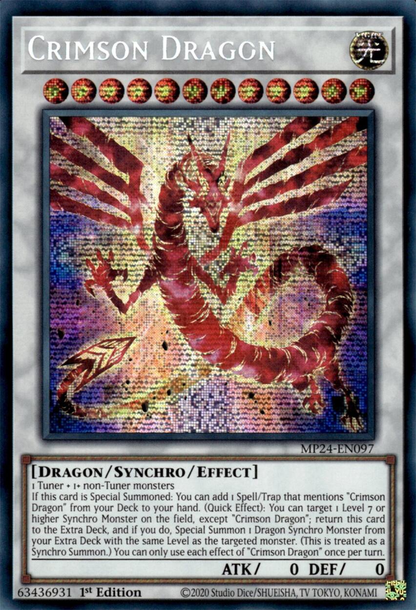 Crimson Dragon (card) [MP24-EN097] Prismatic Secret Rare | Black Swamp Games