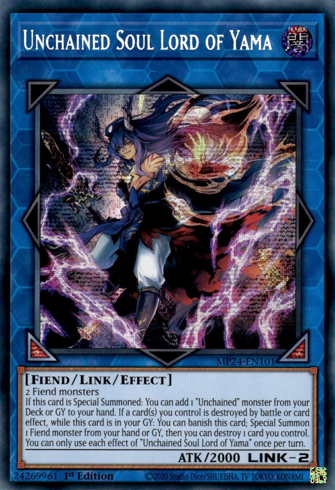 Unchained Soul Lord of Yama [MP24-EN101] Prismatic Secret Rare | Black Swamp Games