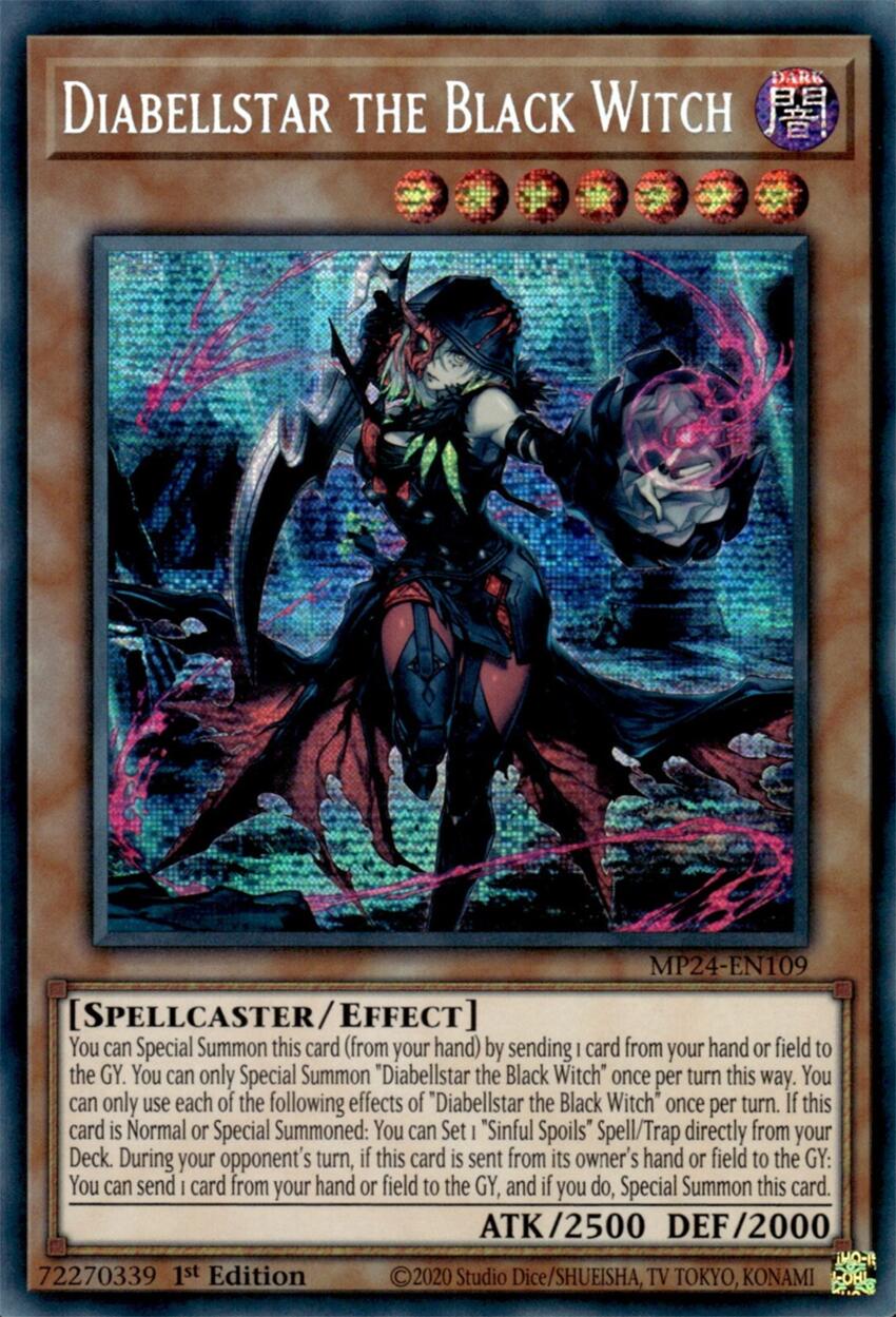 Diabellstar the Black Witch [MP24-EN109] Prismatic Secret Rare | Black Swamp Games