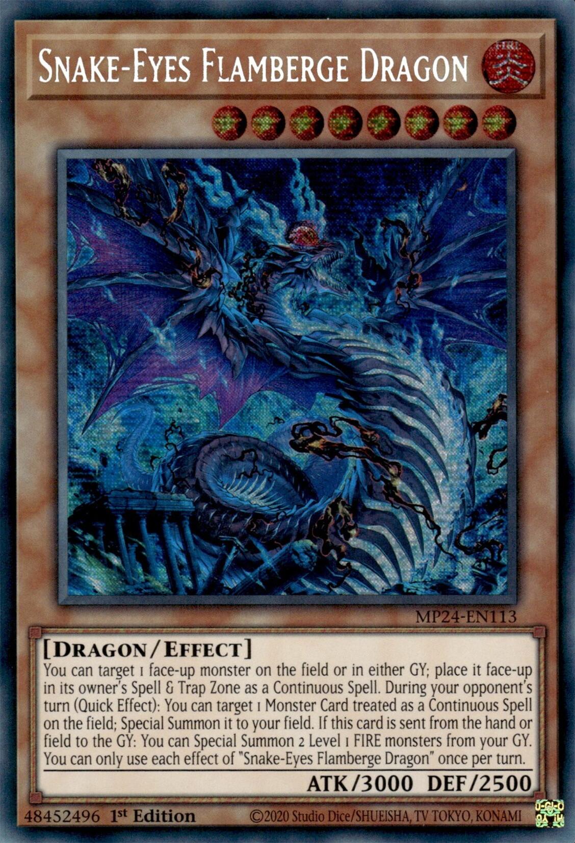 Snake-Eyes Flamberge Dragon [MP24-EN113] Prismatic Secret Rare | Black Swamp Games