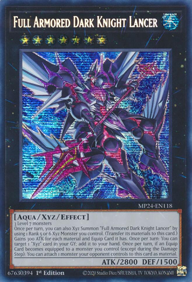 Full Armored Dark Knight Lancer [MP24-EN118] Prismatic Secret Rare | Black Swamp Games