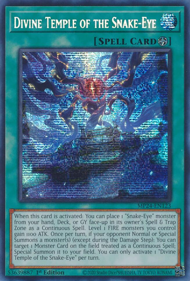 Divine Temple of the Snake-Eye [MP24-EN123] Prismatic Secret Rare | Black Swamp Games