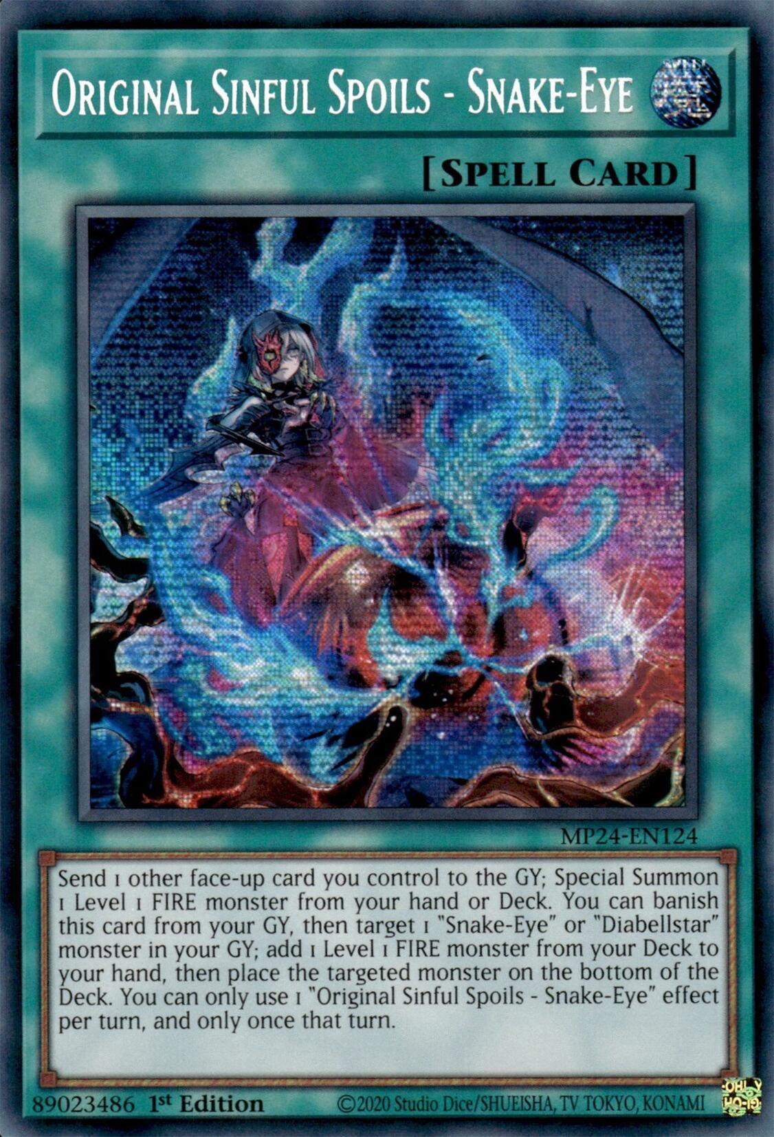 Original Sinful Spoils - Snake-Eye [MP24-EN124] Prismatic Secret Rare | Black Swamp Games