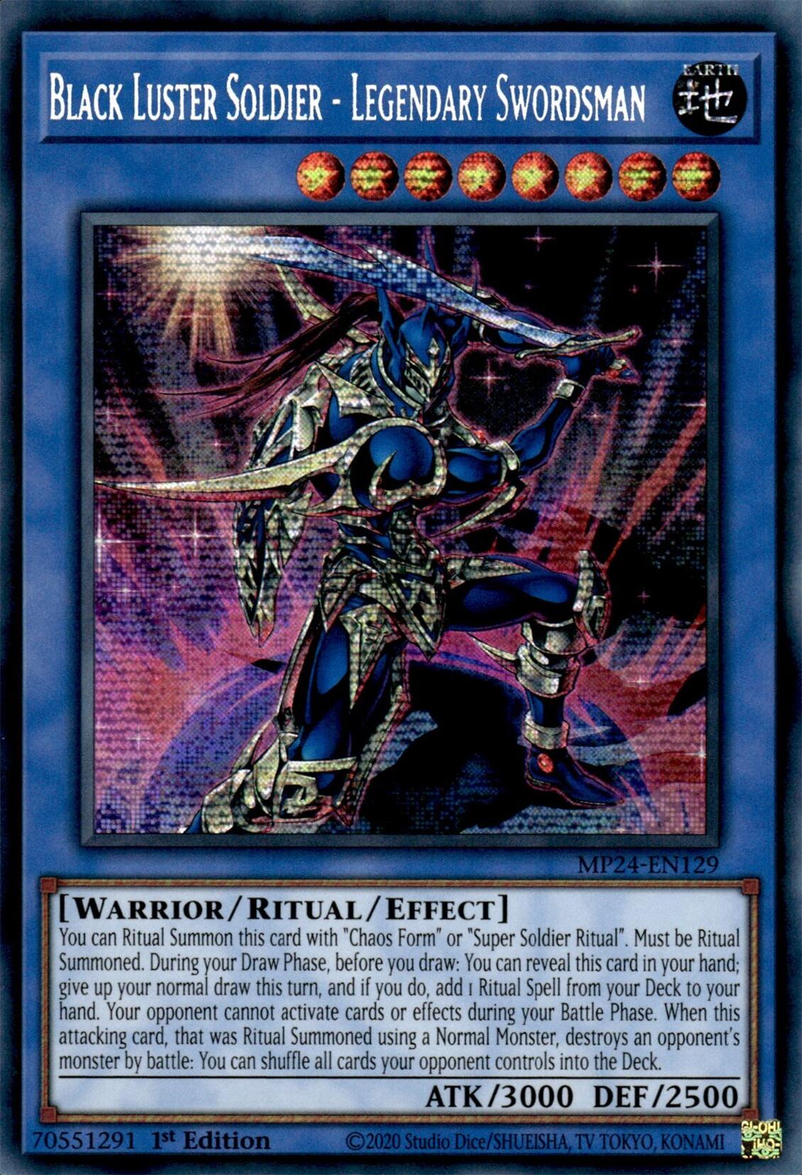 Black Luster Soldier - Legendary Swordsman [MP24-EN129] Prismatic Secret Rare | Black Swamp Games