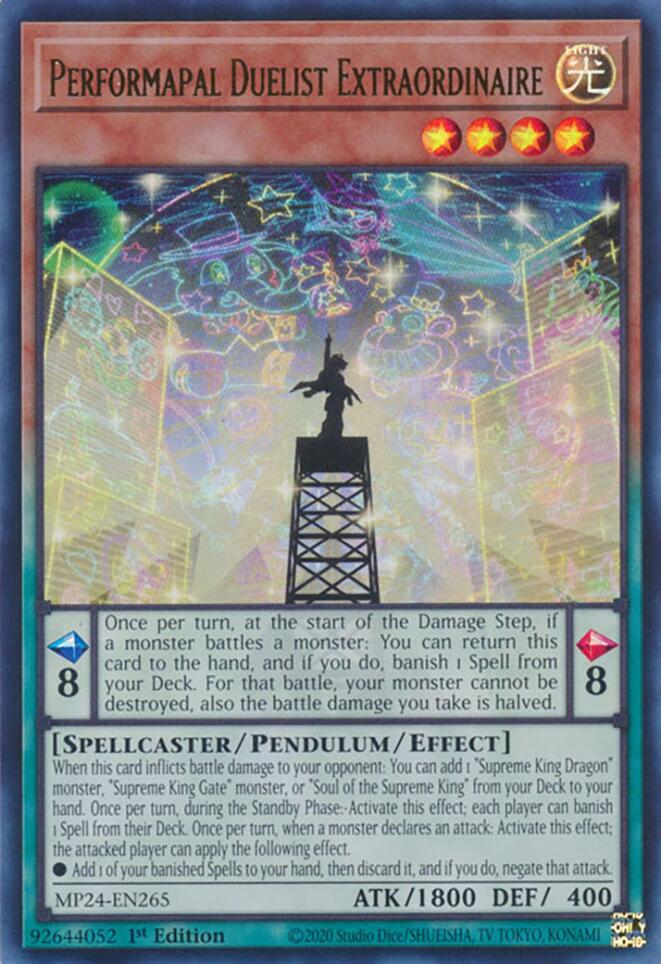 Performapal Duelist Extraordinaire [MP24-EN265] Ultra Rare | Black Swamp Games