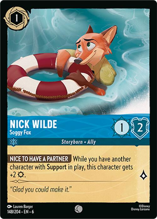Nick Wilde - Soggy Fox (148/204) [Azurite Sea] | Black Swamp Games