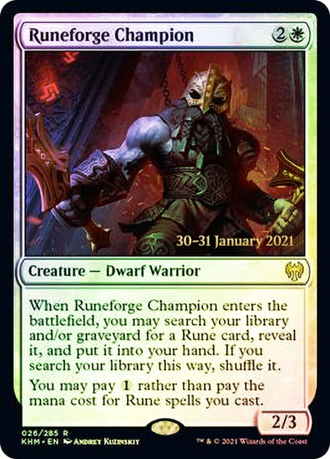 Runeforge Champion [Kaldheim Prerelease Promos] | Black Swamp Games