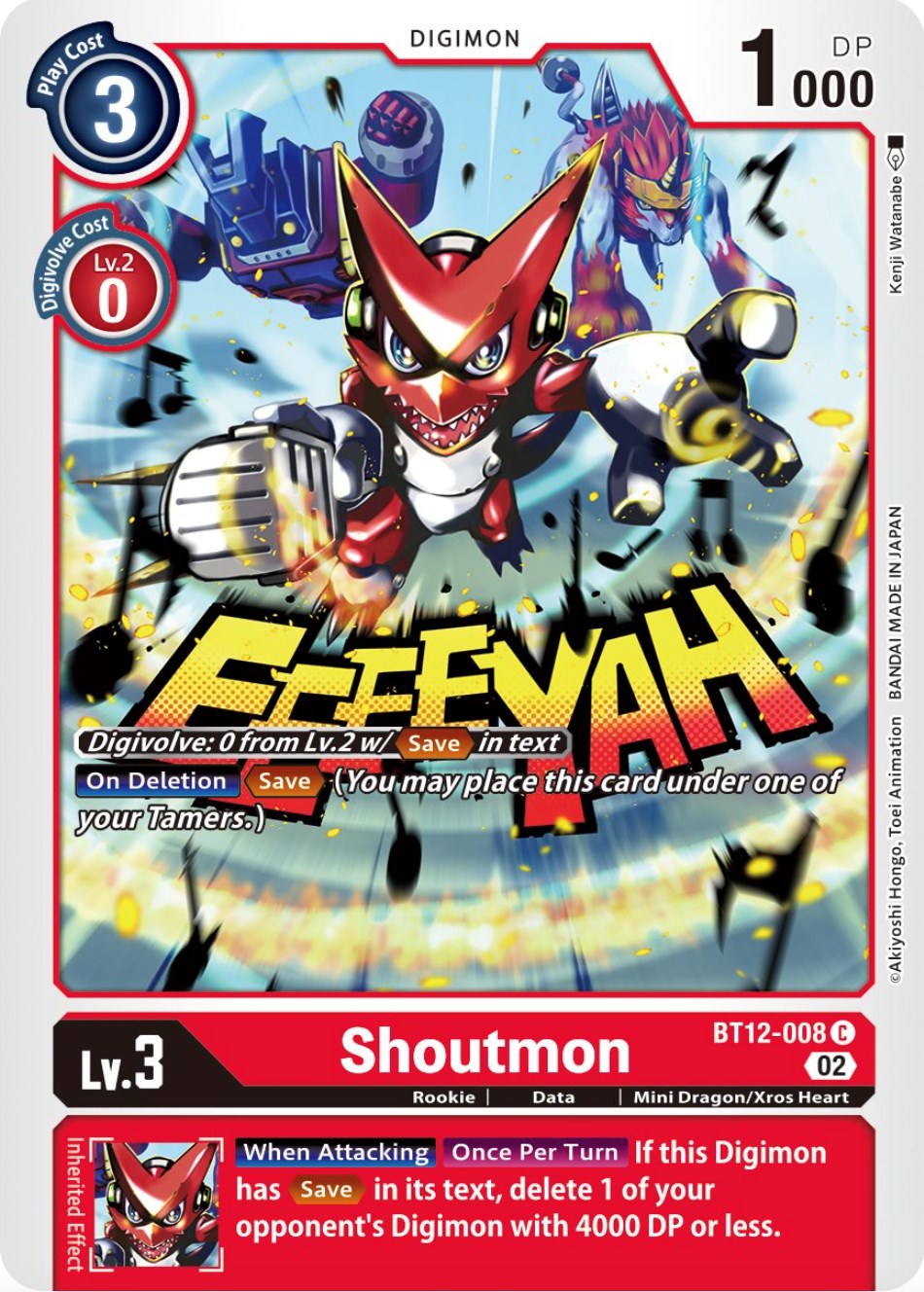 Shoutmon [BT12-008] [Across Time] | Black Swamp Games