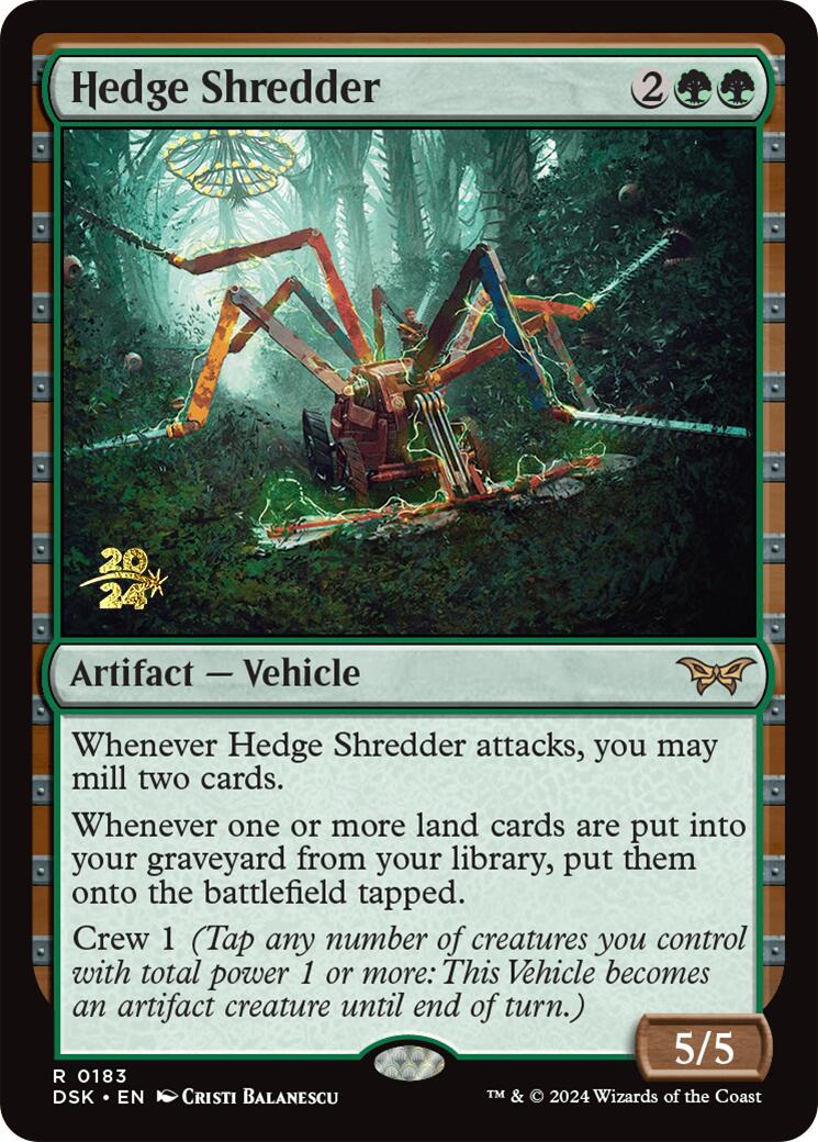 Hedge Shredder [Duskmourn: House of Horror Prerelease Promos] | Black Swamp Games