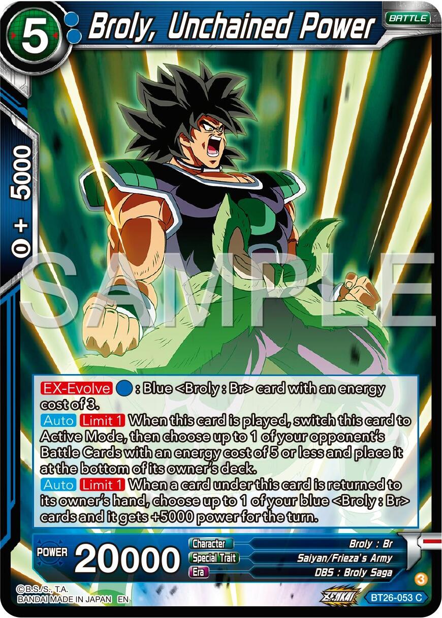 Broly, Unchained Power (BT26-053) [Ultimate Advent] | Black Swamp Games