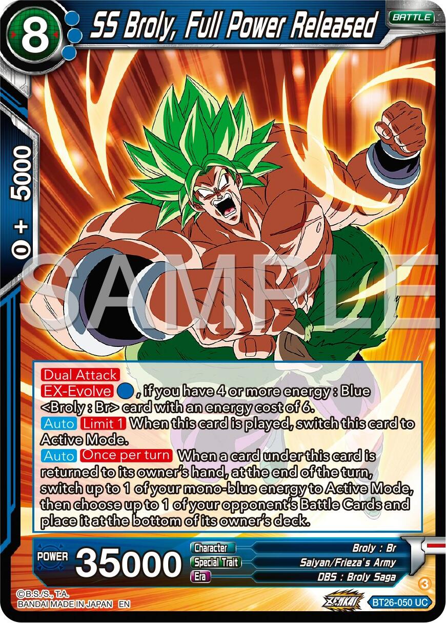 SS Broly, Full Power Released (BT26-050) [Ultimate Advent] | Black Swamp Games