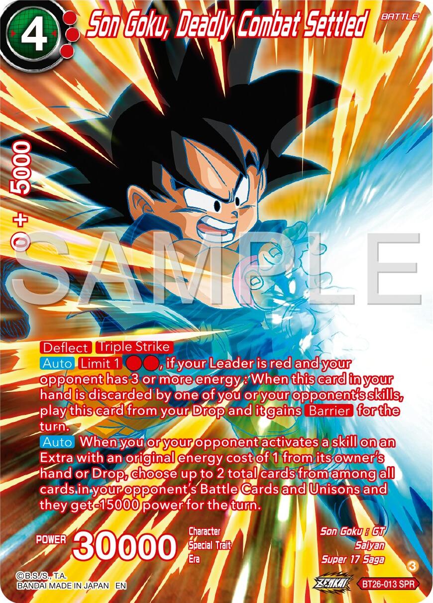 Son Goku, Deadly Combat Settled (SPR) (BT26-013) [Ultimate Advent] | Black Swamp Games