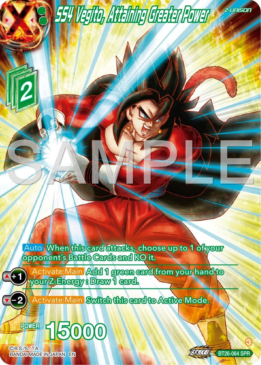 SS4 Vegito, Attaining Greater Power (SPR) (BT26-064) [Ultimate Advent] | Black Swamp Games